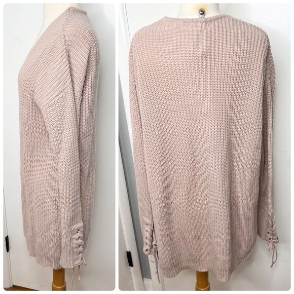 Ten Six Sherman Dusty Pink Knit Open Cardigan - Picture 2 of 3